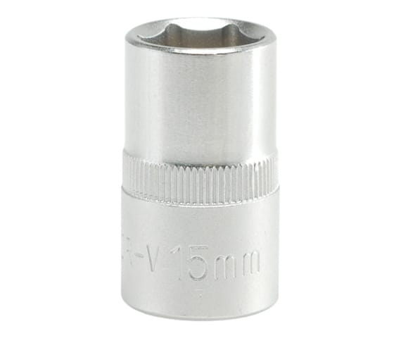 Kurze 6-kant-chrom-steckschlüssel 1/2'' 15mm - Yt-1208