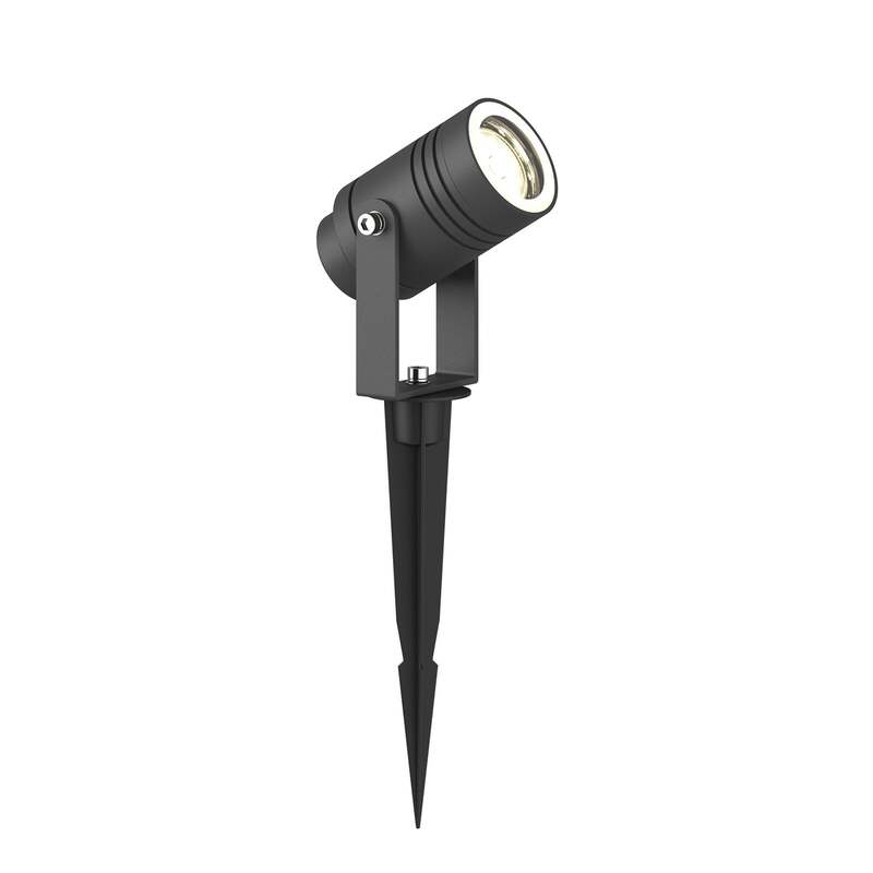 [neuwertig] B-ware Lucande Außenstrahler Galina Gartenleuchte Led Strahler Grau Ip65 11cm 1x6w