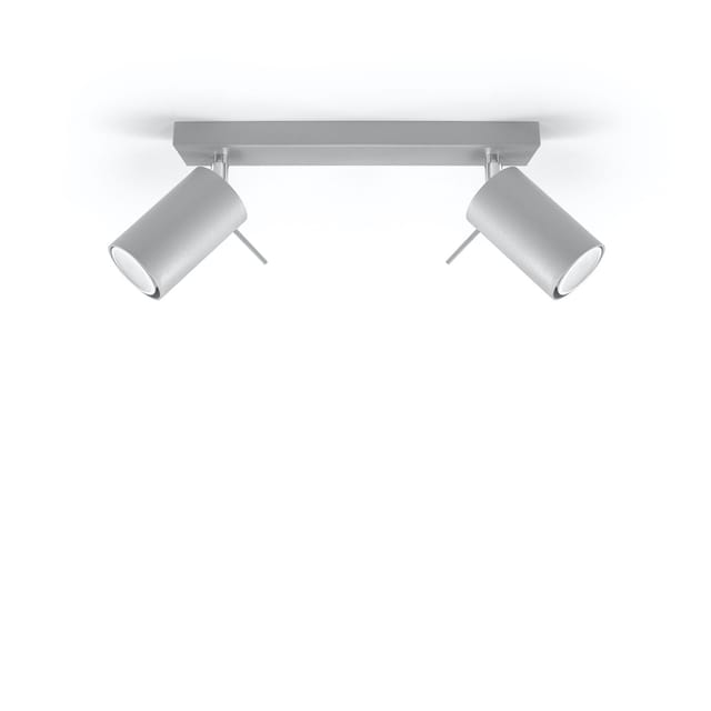 [gebraucht] B-ware Sollux Lighting Deckenstrahler Rund, Grau, Mit 2 Leuchten