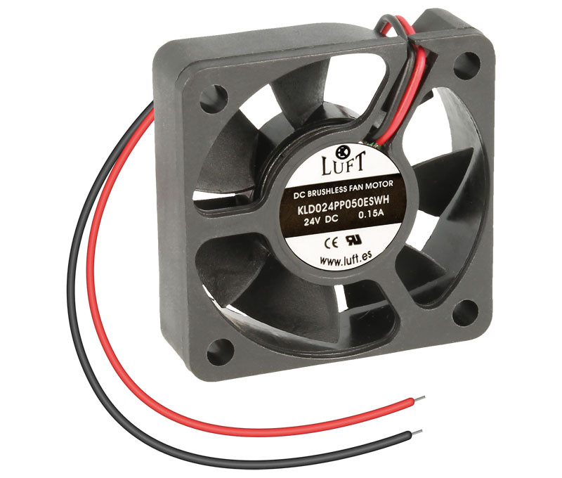 Lüfter 24vdc 50x50x15mm 4,56w 0,19a 2 Drähte Reibung Kld024pp050eswh