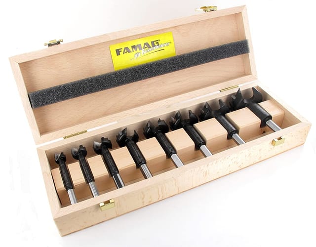 Famag 8-tlg. Bormax Hartmetall-forstnerbohrersatz D=15,20,25,30,35,40,45,50mm