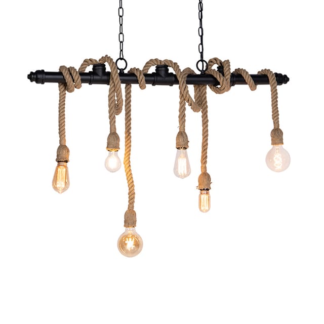 Industrielle Hängelampe Schwarz 6-licht - Plural