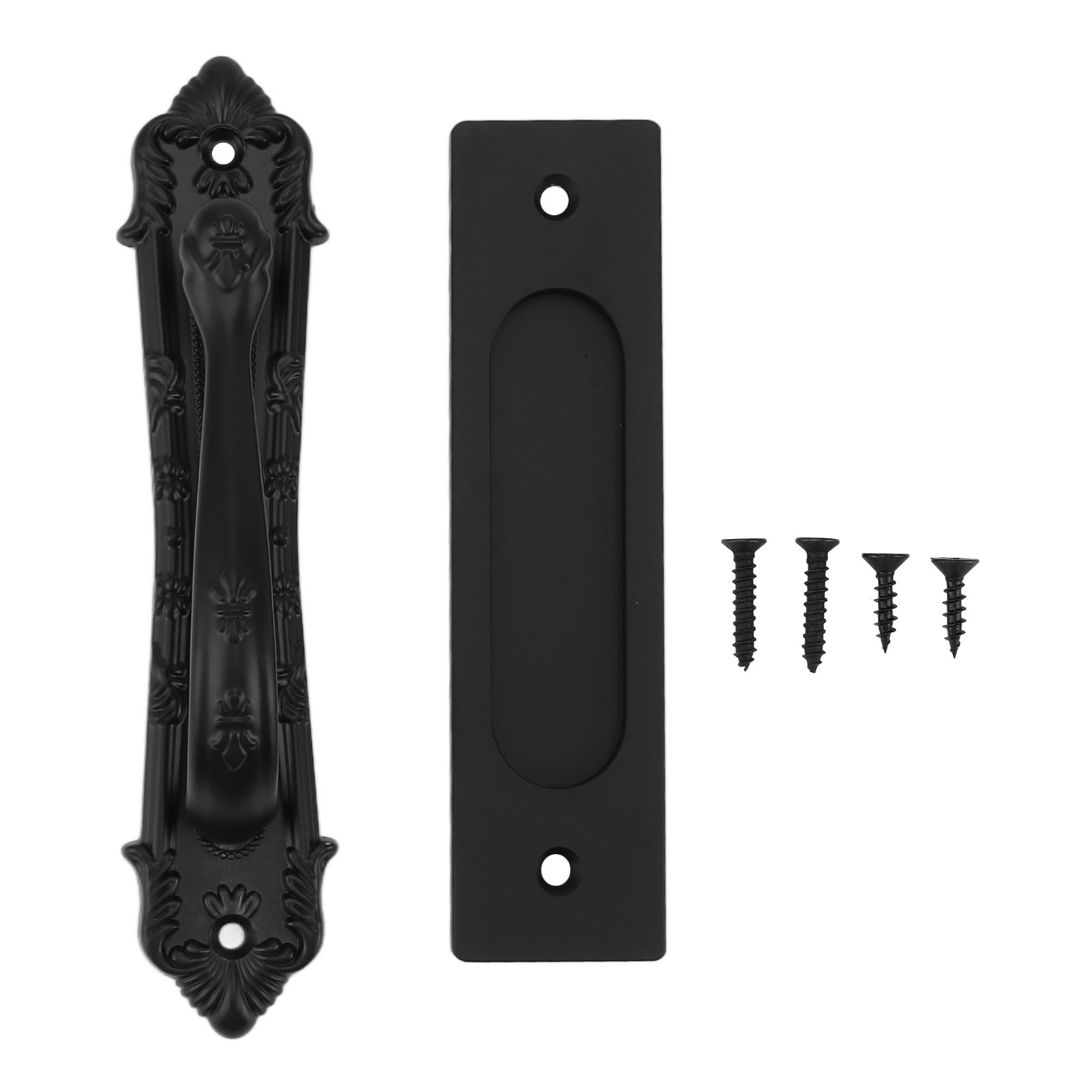 Schiebetürgriff Aus Aluminiumlegierung, Schwarz, Doppelseitig, Ohne Bohren, Für Schranktüren