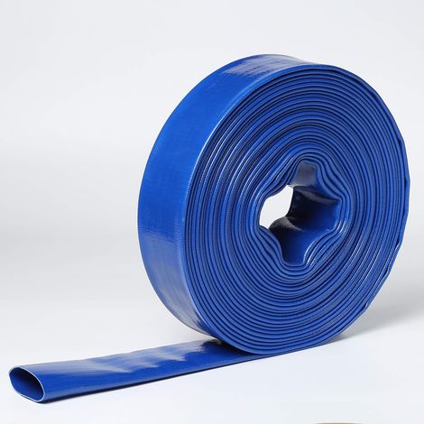 Flachschlauch Aus Polyvinylchlorid (pvc), Hochdruck-gartenschlauch Mit Kunststoffummantelung, Frost- Und Verschleißfest – 10 M X 32 Mm