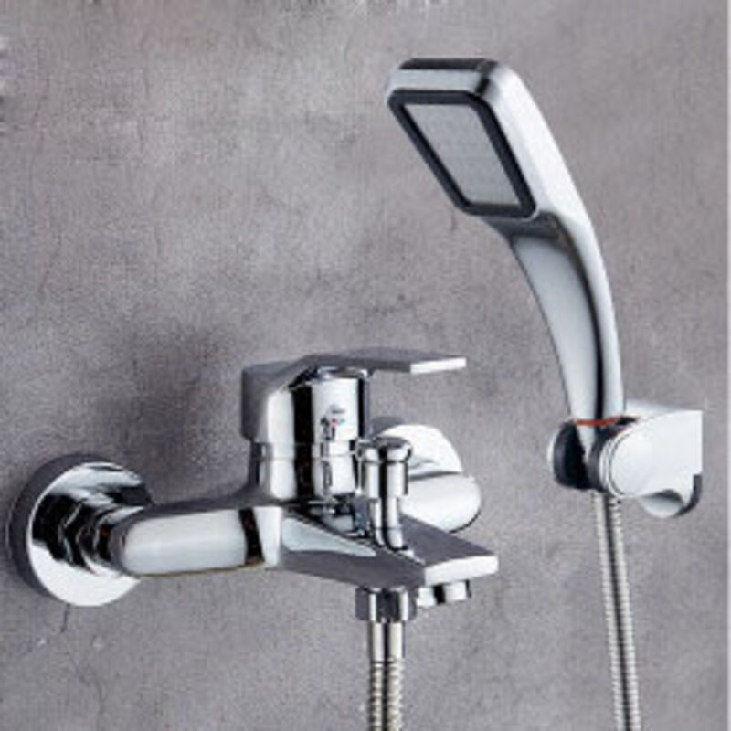 Badewannenarmatur Mit Handbrause, Wasserfallarmatur, 1 Flexibel, Für Badewanne, Silber