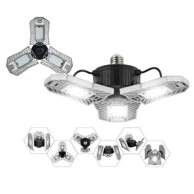 Trade Shop Traesio - Trade Shop - Led Smd Kronleuchter Lampe 60w 6000k 6000 Lumen Verformbar E27 Stecker -