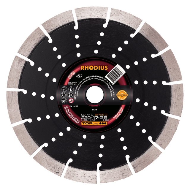 Rhodius Ld410 Speed, 1 Stück, 125 X 13,0 X 2,4 Mm, Diamanttrennscheibe