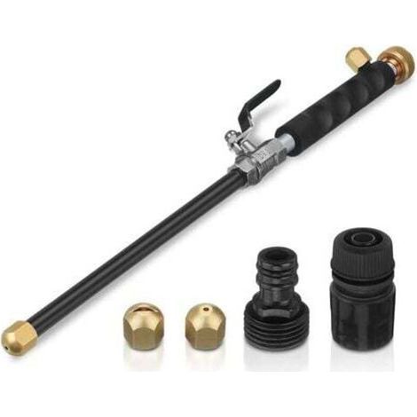 Haute Pression De Jet D'Eau Pistolet Nettoyeur Voiture Lance De Lavage Haute Pression Avec Laiton Standard Tuyau D'Arrosage Extrémité Rondelle 2 Busse En Laiton Pour Vitres De Voiture-