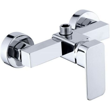 Modernes Wandgemälde „robinet De Douche“ Aus Chrom Mit Duschvorhang Für Kaltes Und Warmes Wasser