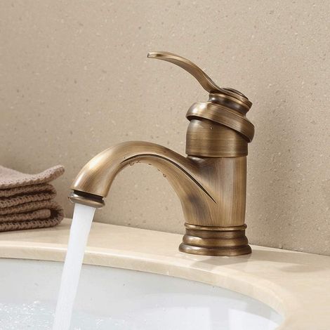 Wasserhahn Im Alten Europäischen Stil, Hochwertiger Warm-/kaltwasserhahn Für Die Installation Auf Der Arbeitsplatte.