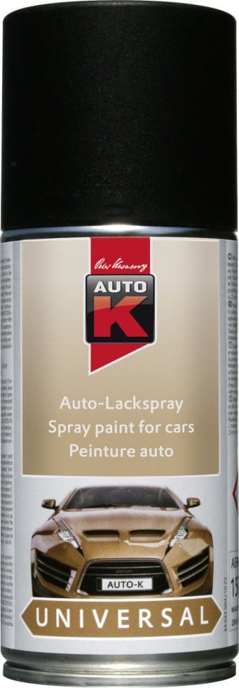 Auto-k Lackspray Universal Schwarz Matt 150 Ml Autolack Spraylack Sprühlack