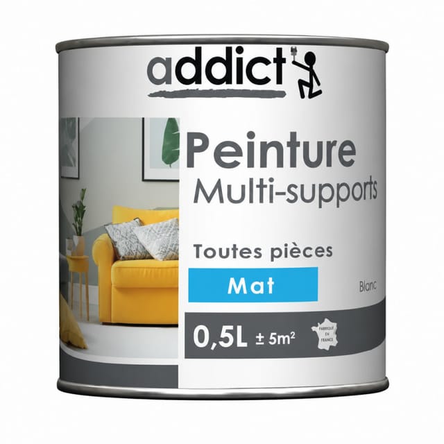 Acrylfarbe Für Mehrere Untergründe, Asche Matt , 0,5 Liter.