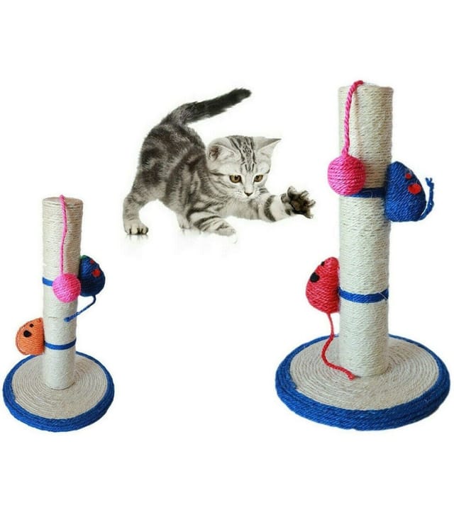 Trade Shop Traesio - Trade Shop - Kratzbaum Seil Ball Kralle Katze Kratzspiel 42x24cm. Mod B -