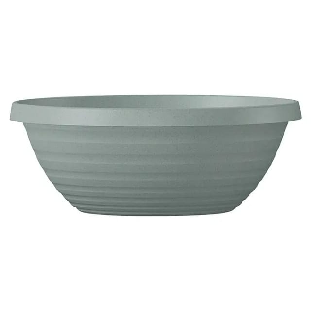 Scheurich - Country Star 40, Pflanzschale/blumentopf/pflanzkübel, Rund, Aus Kunststoff Farbe: Granite Grey, 39 Cm Durchmesser, 14,7 Cm Hoch, 9,5 L Vol.