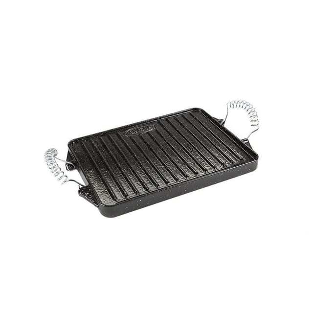 Rechteckige Grillplatte Aus Emailliertem Gusseisen 21 X 27 Cm.