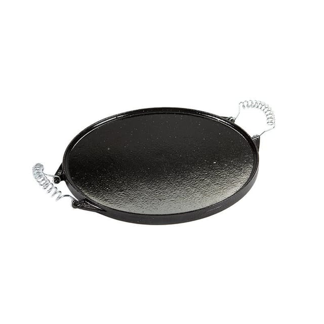 Runde Grillplatte Aus Emailliertem Gusseisen Ø 32 Cm.