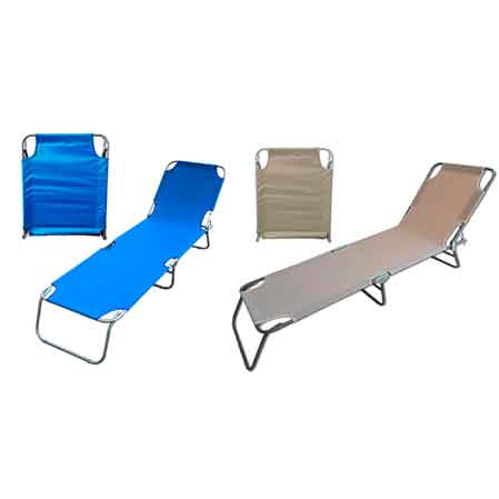 Klappbare Strandliegen 187x55x24 Cm - Farbe Blau