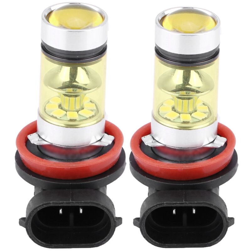 2 Stück Ultra-helle 100w Led-autolampen, Scheinwerfer- Und Nebellampe (gelbes Licht)