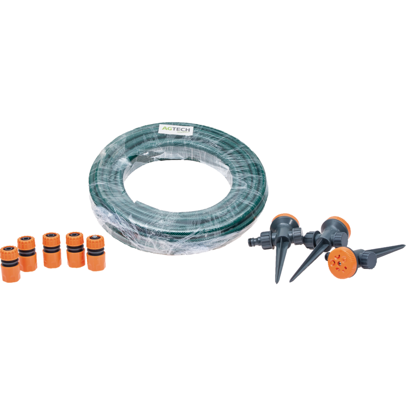 Flexibler Gartenschlauch, Grün, Mit Verschiedenen Düsen, 1-15 M, 1/2" Ym8108s