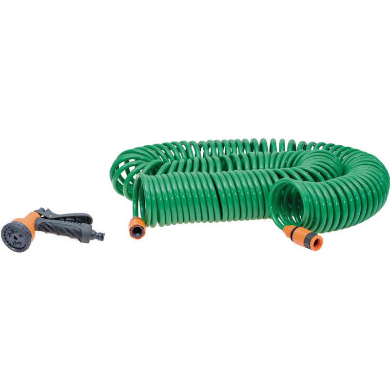 Grüner Spiral-gartenschlauch Für Wasserinstallationen Eva 15 M 1/2" Ym9032