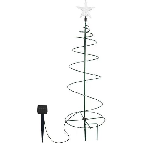 1 Stück Künstlicher Solar-weihnachtsbaum, Außendekoration, Garten-außenbeleuchtung, Lichterkette, Beleuchteter Weihnachtsbaum Mit Led, Höhe 60 Cm (farbe)