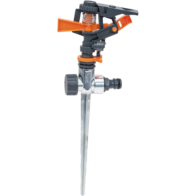 Dreiarmiger Gartensprenger Mit Metallspieß, Orange Ym8104d