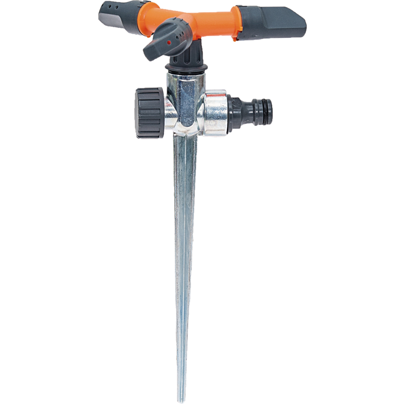 Dreiarmiger Gartensprenger Mit Metallspieß, Orange Ym8106