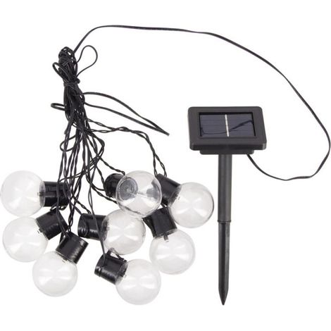 Xanlite – 5 M Ip44 Solar-lichterkette – 8 Led-filamentlampen – Warmweiß – 8 Stunden Akkulaufzeit – Ip44-schutz Gegen Spritzwasser