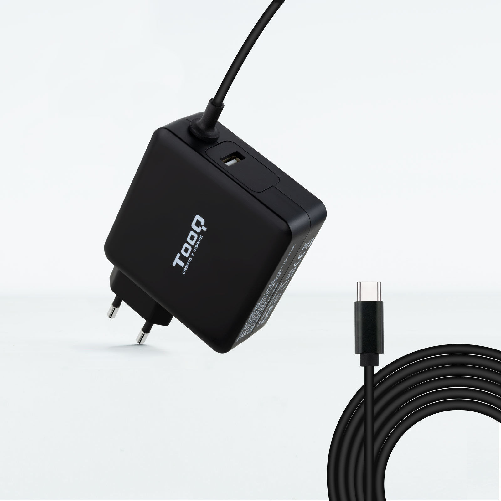 Ladegerät Usb-c Pd3.0 90w Usb-a 12w Tooq Tqlc-usbc90pd