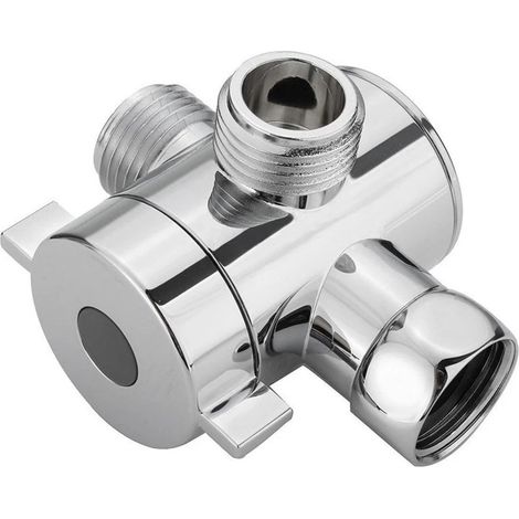 3-wege-duschbrause-wasserumleitungsventil, Verstellbarer Multifunktions-umschaltadapter G1/2" Für Bidet Oder Duschbrause, Silber
