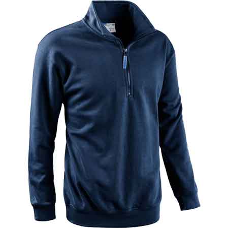 Kurzer Blauer Reissverschluss-sweatshirt Gr. L (52-54)