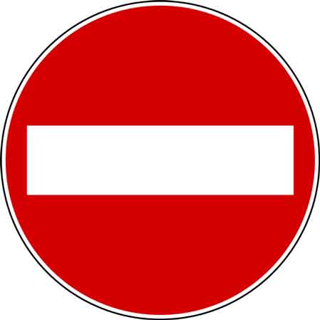 Verkehrsschild Abb. 47 'einfahrt Verboten' Ø 60 Cm