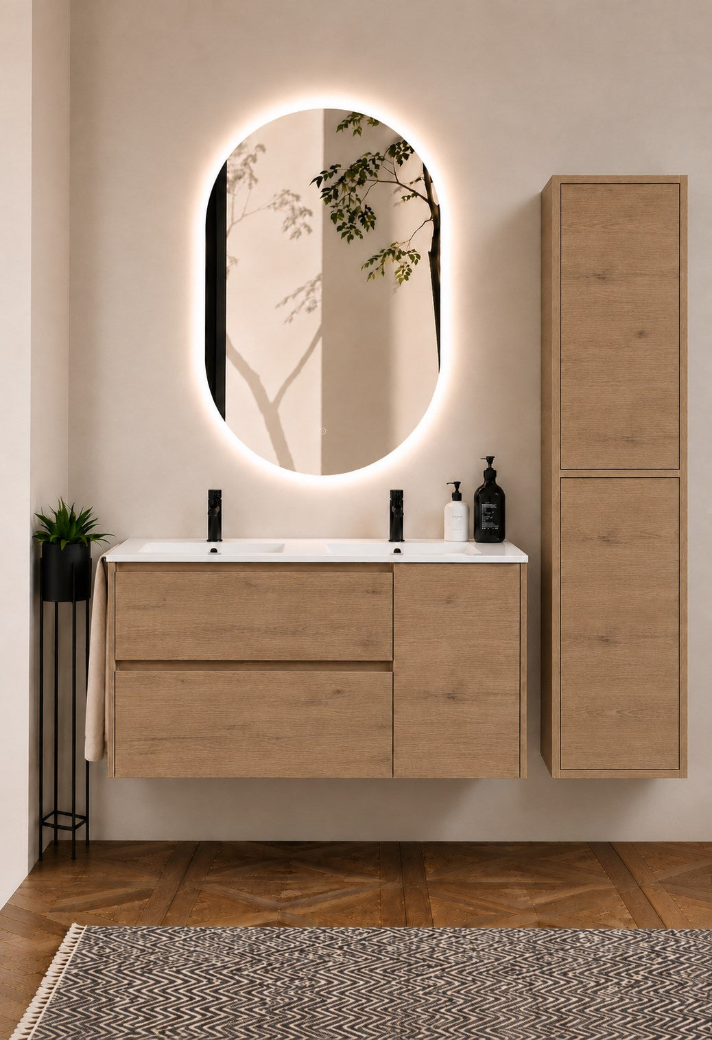 Badmöbel Mit Waschbecken Origenbath Itaca Ohne Spiegel 120x45 Cm Doppelwaschbecken Estepa Mit Säule