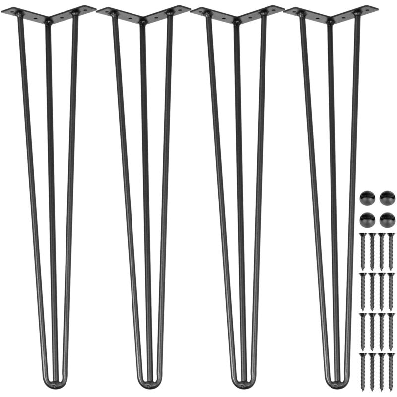 16" Haarnadel-tischbeinekohlenstoffstahlset Mit 4 Stücktragfähigkeit Jeweils 220 Pfundverstärkte Montagehalterungen
