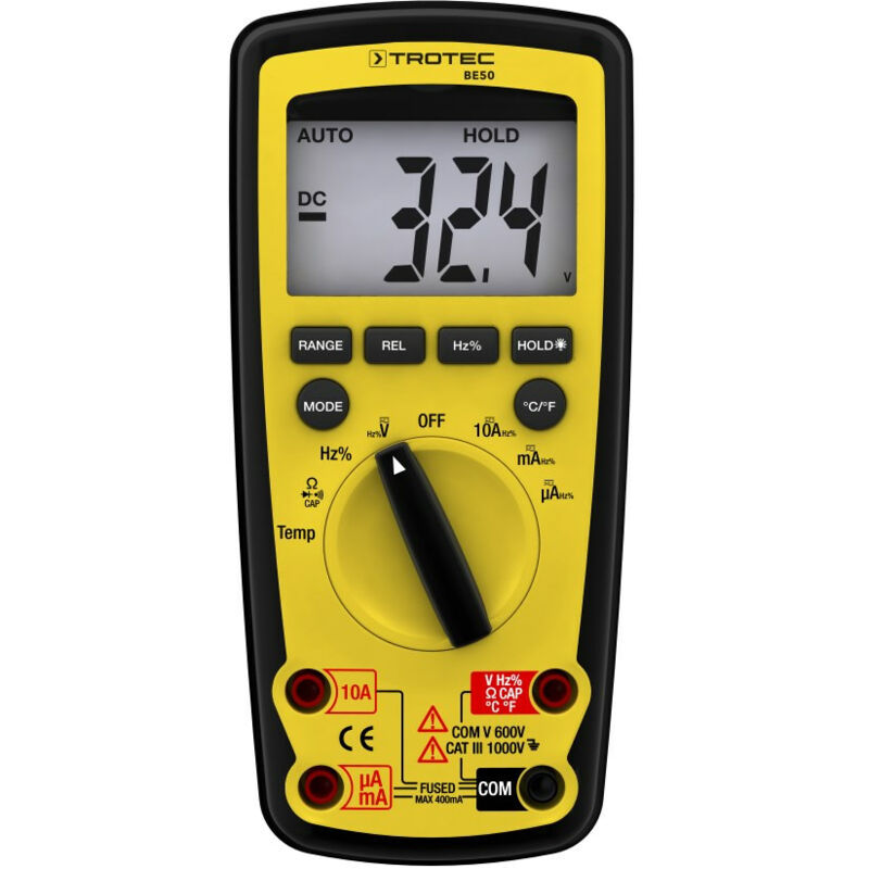 Digitales Multimeter Mit 11 Funktionencat Iii 1000 V / Cat Iv 600 Vip67 Wasserdichtautomatische Kaliberwahltemperaturmessung