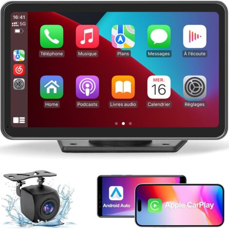 Carplay-autoradio, Tragbares Kabelloses Carplay & Android Auto Mit 1080p-rückfahrkamera, 7-zoll-ips-touchscreen-autoradio Mit Navigation, Sprachassistent, Bluetooth, Fm-radio Und Mirrorlink