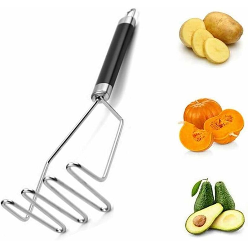 Kartoffelpresse Aus Edelstahl, Gemüsepresse, Küchen-kartoffelpresse Aus Edelstahl Mit Griff Für Gemüse, Kartoffelpüree, Silber - Fei Yu