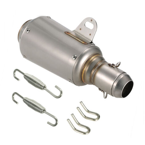 51 Mm Universal-auspuffrohrschalldämpfer Aus Mattiertem Edelstahl Für Motorräder Und Atvs