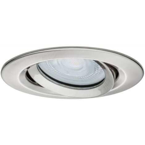 Paulmannled-einbaustrahler Für Badezimmer Gu10 7w Ip65gebürstetes Aluminiumwarmweißes Licht 2700kabstrahlwinkel 36° - S309671