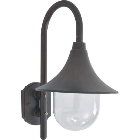 Vidaxle27 Gartenwandleuchte, 42 Cmbronze Aluminiumip44pvc-lampenschirm220-240 V Für 60-w-glühbirnen