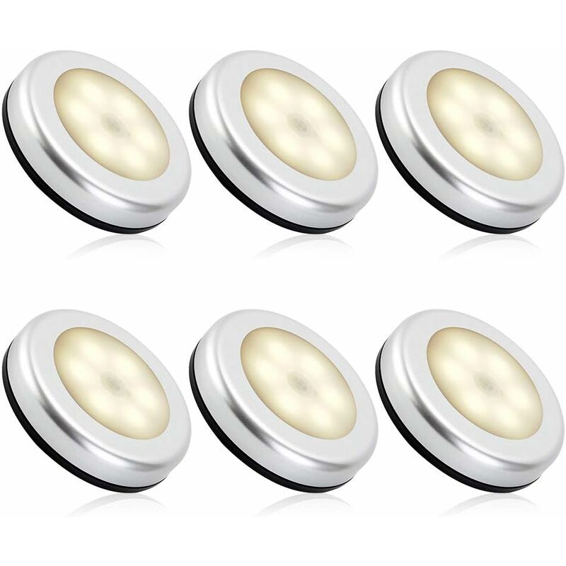 Bewegungsmelder-nachtlicht Für Den Innenbereichled-lampe Mit 3m-klebebandautomatische Ein-/ausschaltungreichweite 3 Mtreppenhaus- Und Schrankbeleuchtung (6-teilig, Warmweiß)