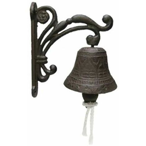 Antike Verzierte Glocke Aus Gusseisenwandklingel Mit Blumenmuster10 X 10 Cmfür Den Innen- Und Außenbereich Geeignet