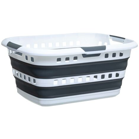 5five Simply Smart – Ausziehbarer Wäschekorb (45 L) Aus Polypropylen – Maße: 61,5 X 45 X 27,2 Cm – Platzsparend Zusammenfaltbar – Leichtgewicht: 1,2 Kg
