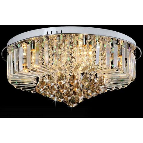 Senderpick – Moderner Kristalllüster 220 V – 9-flammige Led-deckenleuchte 60 X 27 Cm – 3-farbige, Einstellbare Beleuchtung – Energieklasse A++