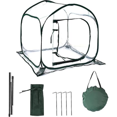 Mini-pop-up-gewächshaus, Indoor/outdoor-pvc-gewächshausabdeckung, Kleines Tragbares Garten-blumenhaus – 80 X 80 X 80 Cm – Rwmini-gewächshaus Und Balkongewächshaus