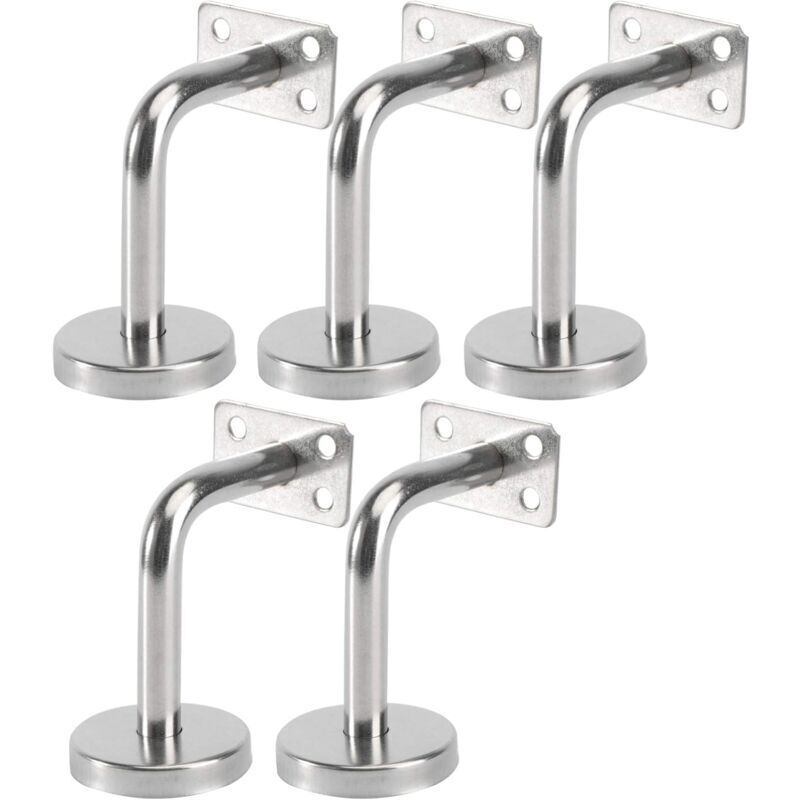 Set Mit 5 Wandhalterungen Aus Edelstahlfür Handläufe Aus Holz Und Metallabmessungen 6 X 8 X 5 Cmsichere Installation Für Treppen