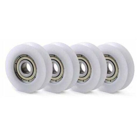 10 Stück U-nylon-integrierte Kunststoff-608-rillenkugellager 83010-mm-führungsrolle