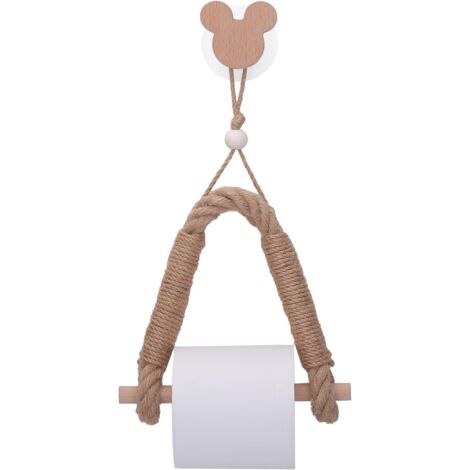 Toilettenpapierhalter, Toilettenpapierspender, Toilettenpapierrollenhalter Mit Seil, Robust Und Stabil (mickey Head) - Fei Yu