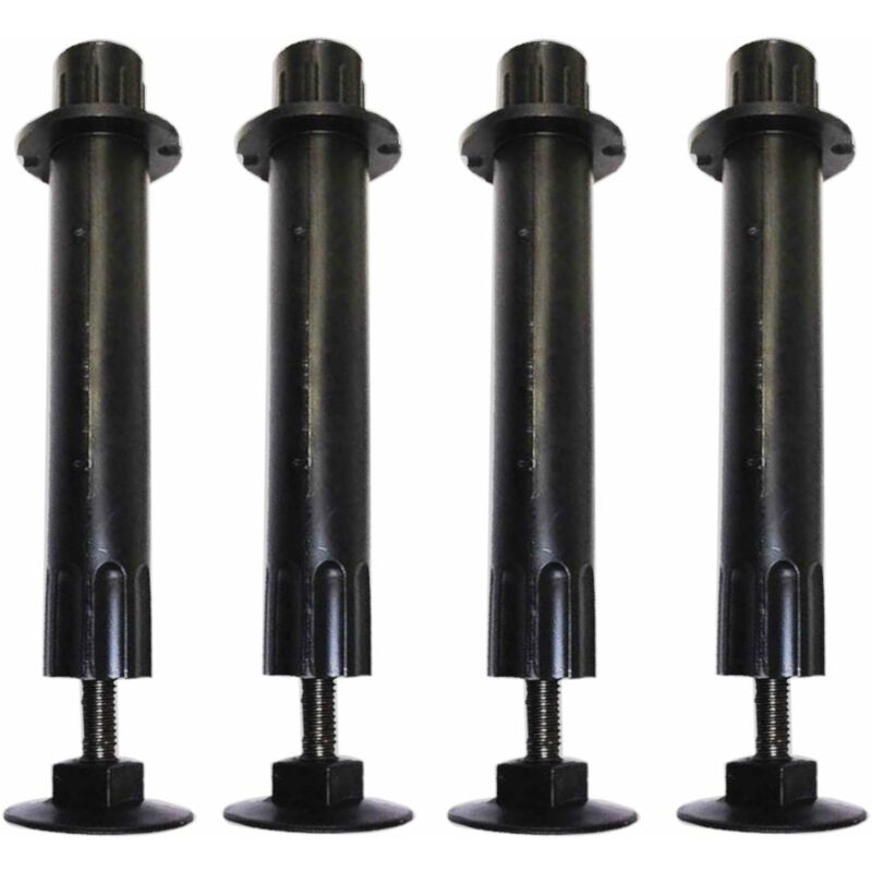 Verstellbare Bettfüße 160 Mmhöhenverstellbar Bis Zu 260 Mmschwarzes Kunststoffrohr4er-set Für Bettgestell