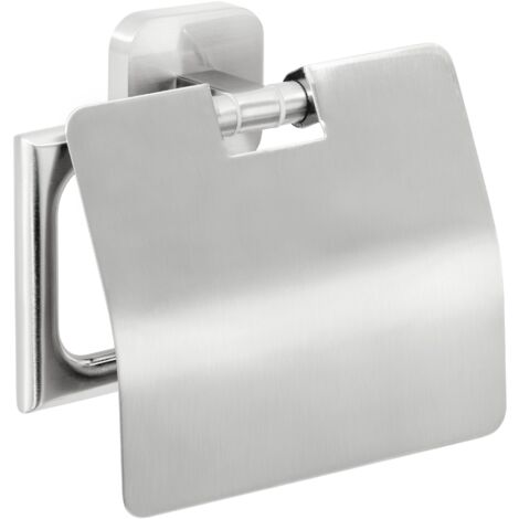 Tesa Esteetic Toilettenpapierhalter Mit Deckel, Chrom – Zur Wandmontage Ohne Bohren, Klebelösung Inklusive – 47 Mm X 141 Mm X 131 Mm